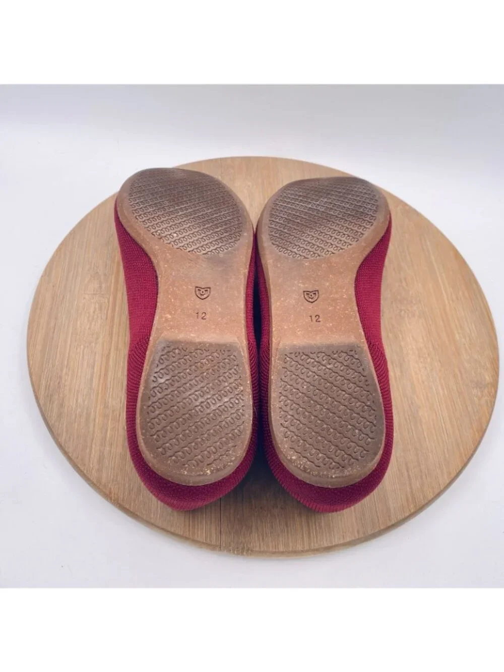 Rothy's The Flat Shoes Womens 12 42 Burgundy Knit Comfort Ballet Flats